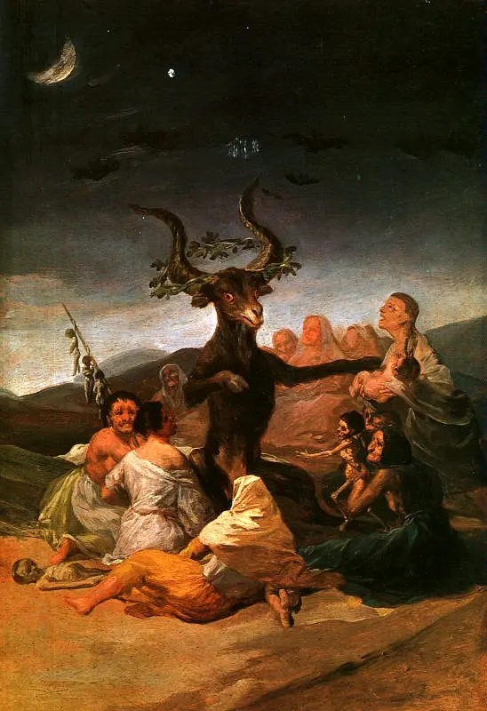 Francisco de Goya, Le Sabbat des sorcières (El Aquelarre), 1798. Musée Lázaro Galdiano, Madrid.