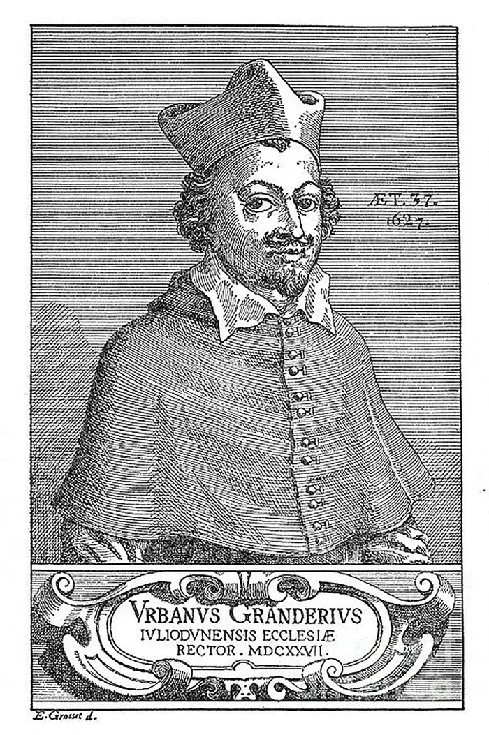 Portrait d’Urbain Grandier, curé de Loudun, gravure du XVIIᵉ siècle.